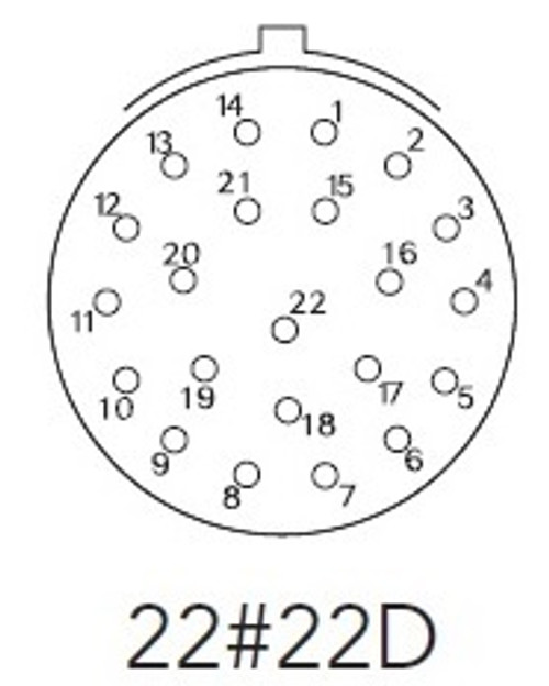 AS01235SN Autosport 22-Way Bulkhead Connector layout