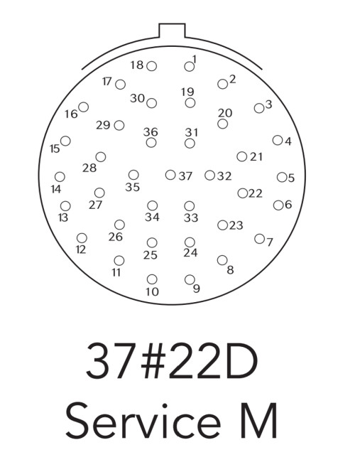 AS61419PN Autosport 37-Way Plug Connector layout