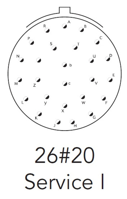 AS61626SN Autosport 26-Way Plug Connector  layout