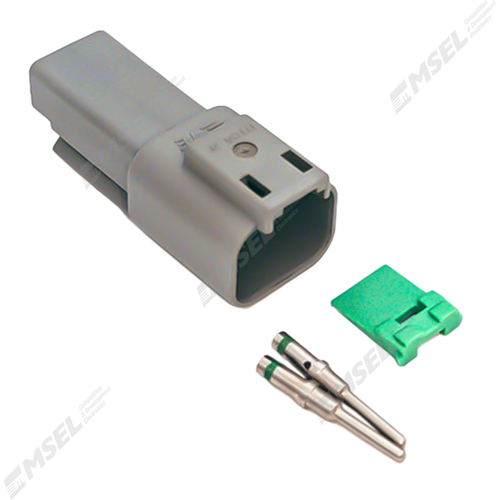 Deutsch DT 2-Way Receptacle Kit with Solid Pins