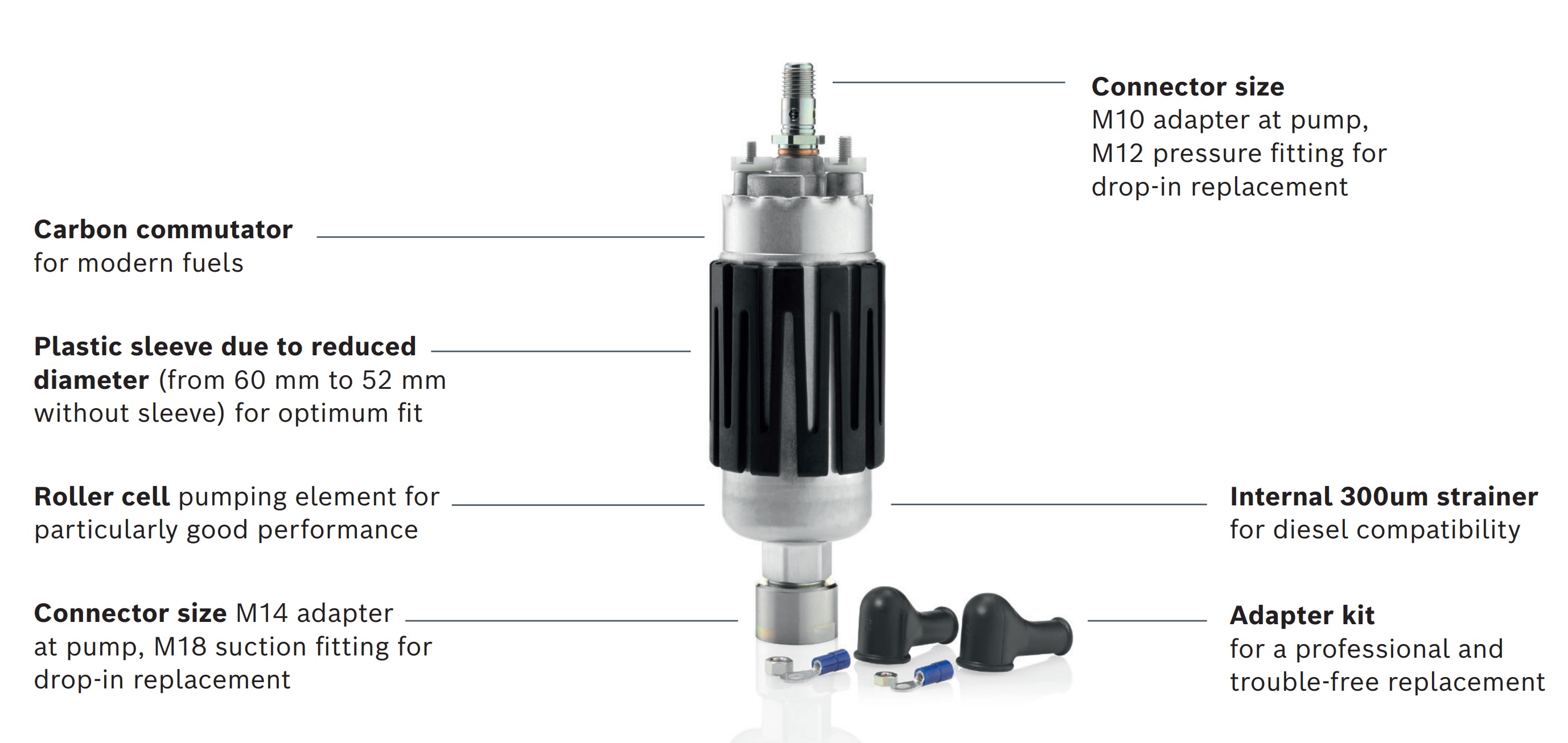 Bosch 200 External High Flow Fuel Pump Kit Motorsport