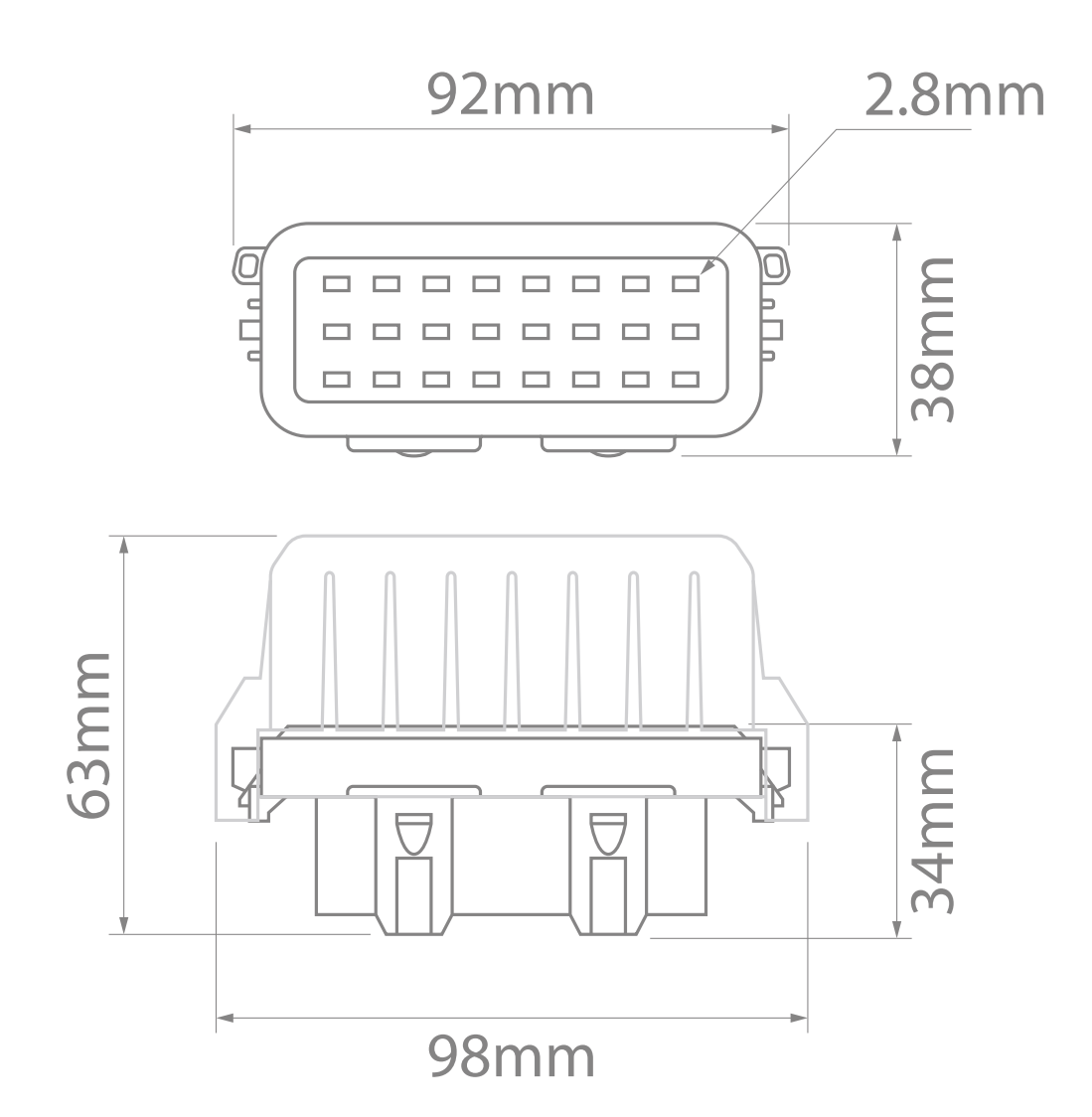 24-way sealed fuse relay box