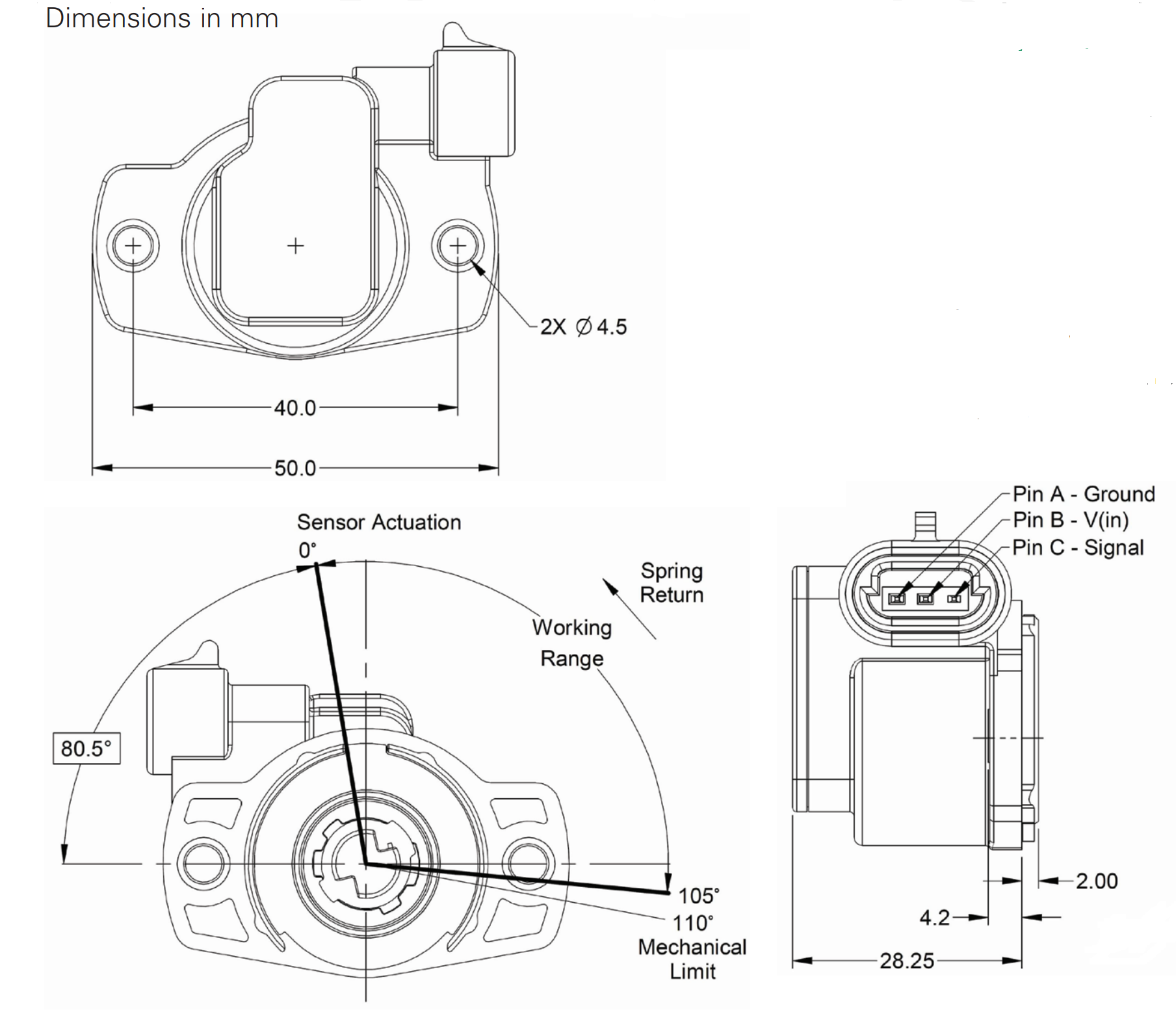 hall effect rotary position sensor