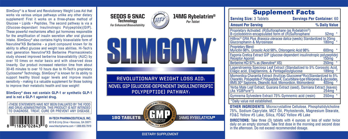 Slimgovy Product Label