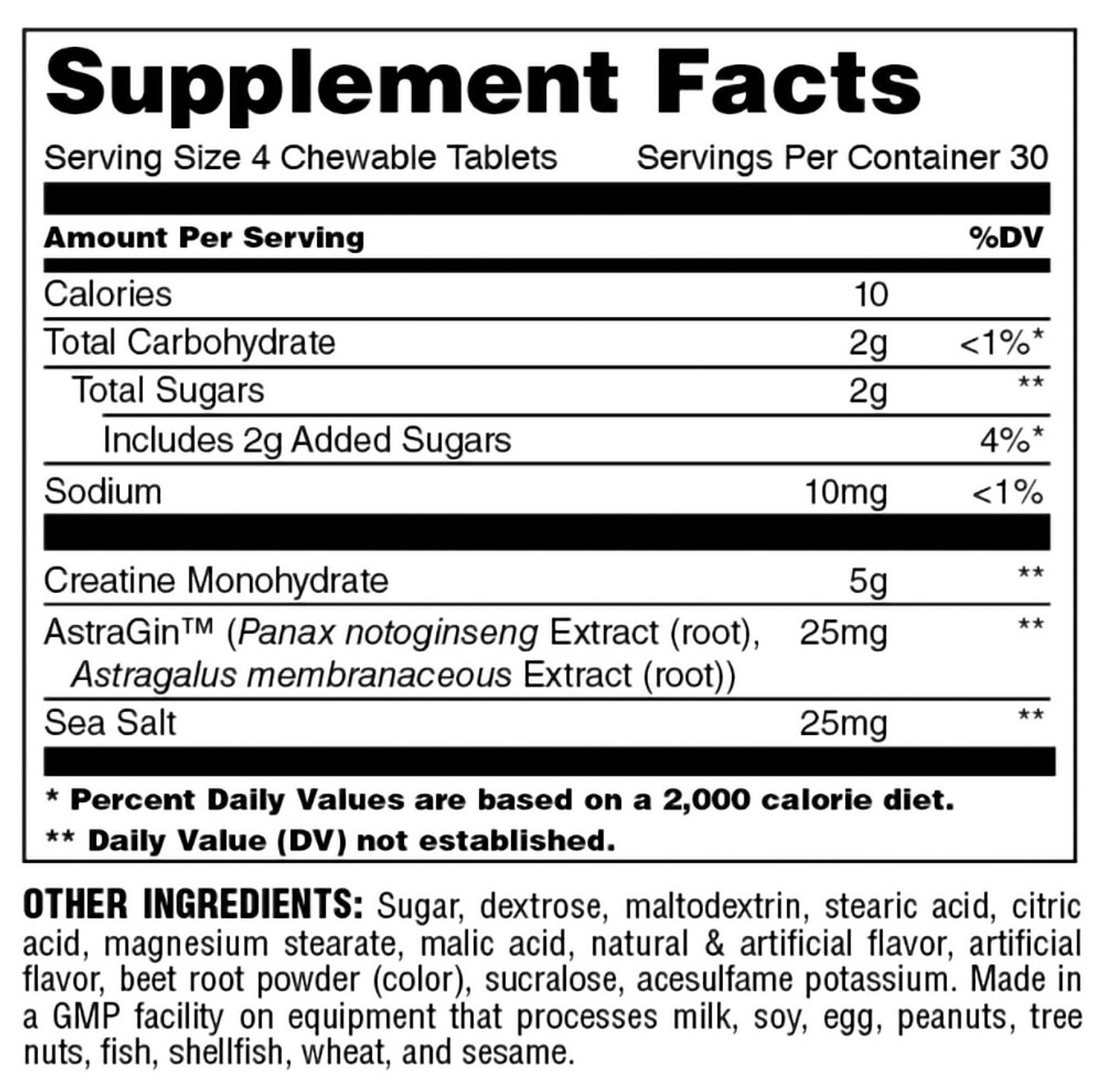 Animal Creatine Chews 120 Chewable Tablets