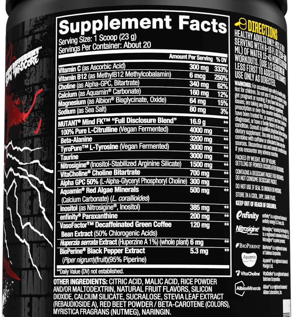 Mutant MIND FK 20 Servings