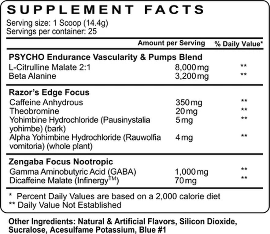 Psycho Pharma Edge of Insanity 25 Servings