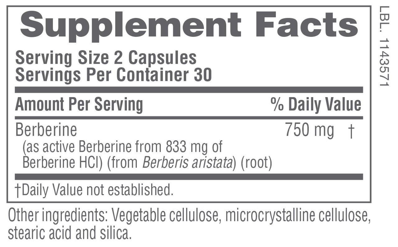 NaturesPlus PRO Berberine 750MG 60 Capsules NaturesPlus PRO Berberine 750MG 60 Capsules
