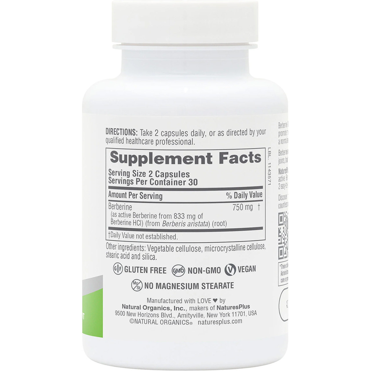 NaturesPlus PRO Berberine 750MG 60 Capsules NaturesPlus PRO Berberine 750MG 60 Capsules