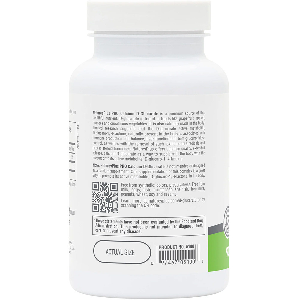 NaturesPlus PRO Calcium D-Glucarate 90 Capsules