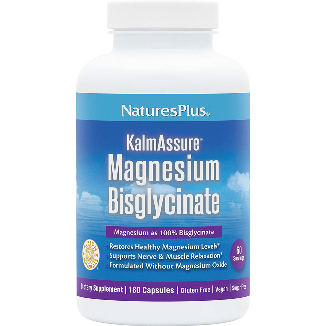 NaturesPlus Magnesium Bisglycinate 180 Capsules NaturesPlus Magnesium Bisglycinate 180 Capsules