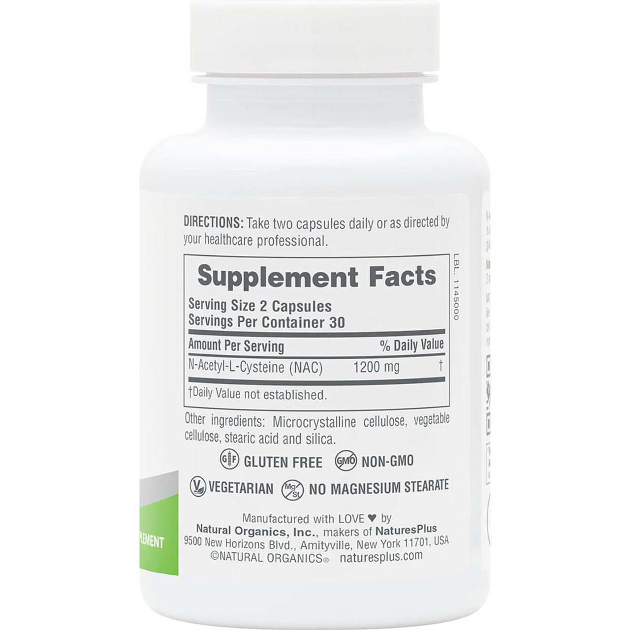 NaturesPlus PRO NAC 1200 - 60 Capsules NaturesPlus PRO NAC 1200 - 60 Capsules