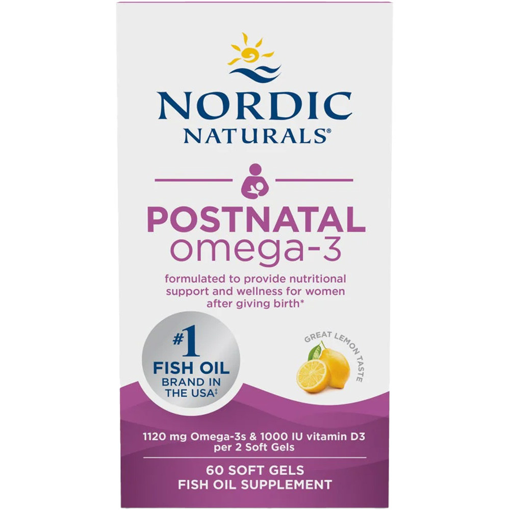 Nordic Naturals Postnatal Omega-3 Lemon 60 Soft Gels
