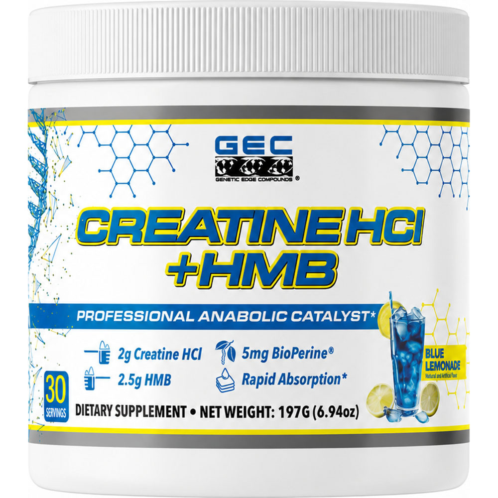 GEC Creatine HCl + HMB 30 Servings Blue Lemonade