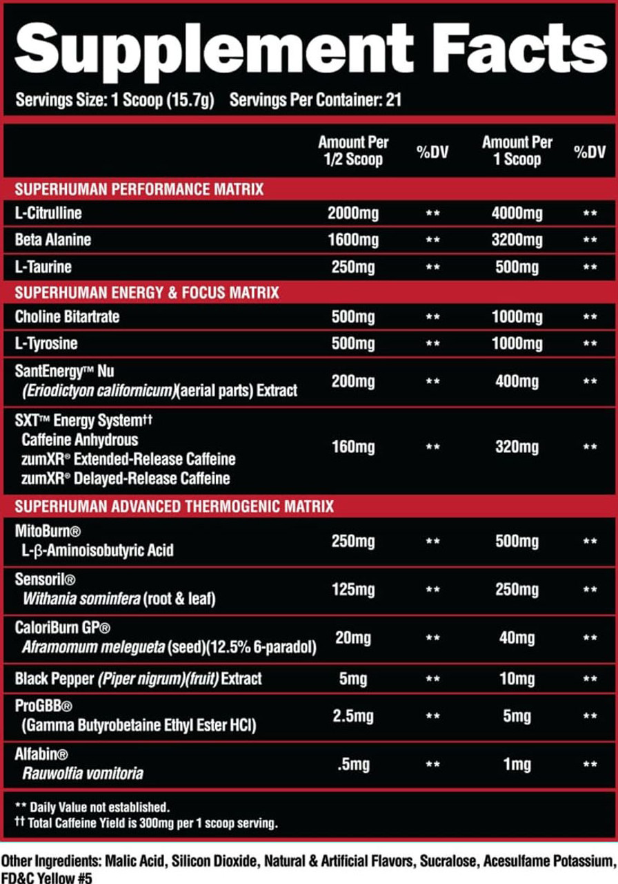 Alpha Lion SuperHuman Burn 21 Servings Alpha Lion SuperHuman Burn 21 Servings