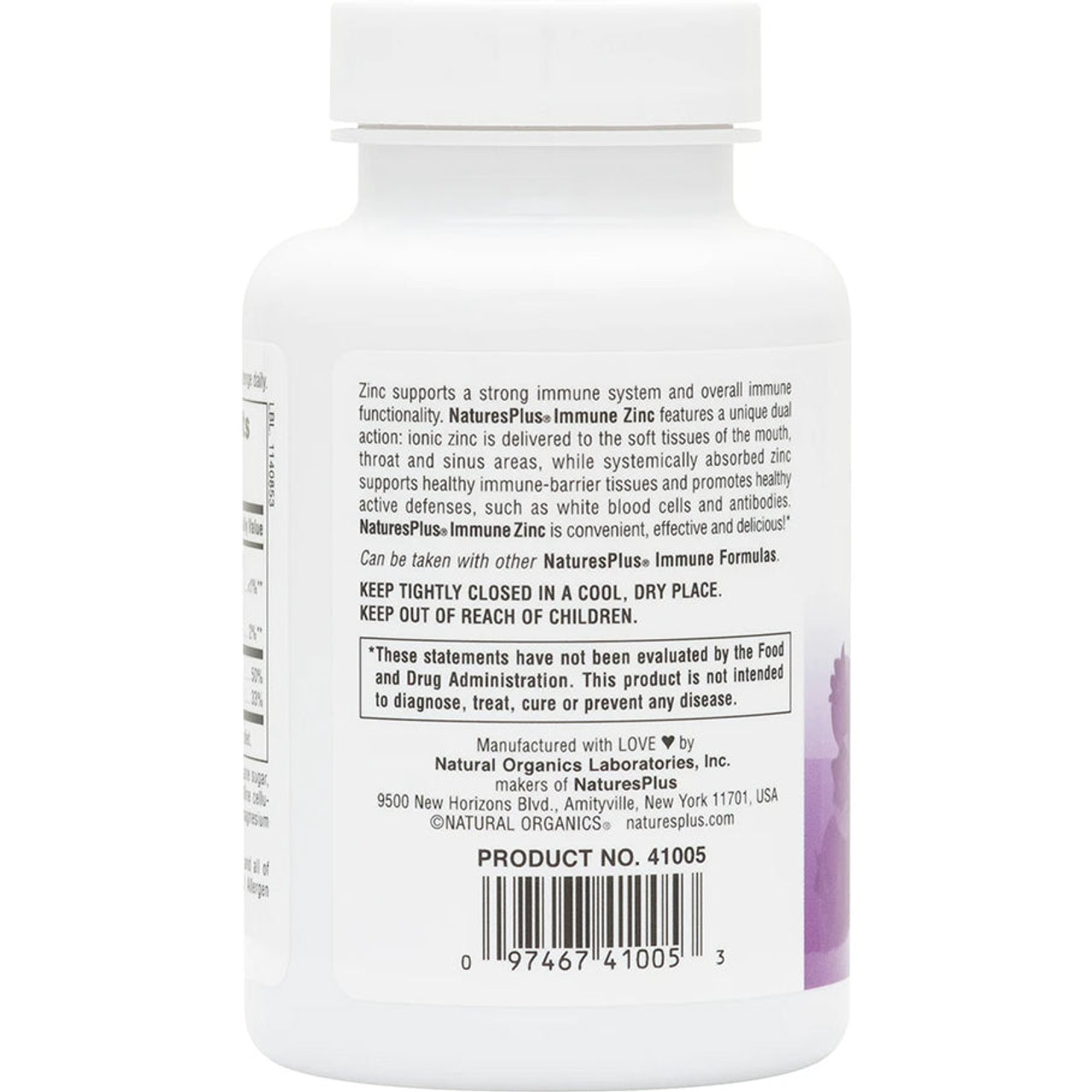 NaturesPlus Immune Zinc 60 Lozenges NaturesPlus Immune Zinc 60 Lozenges