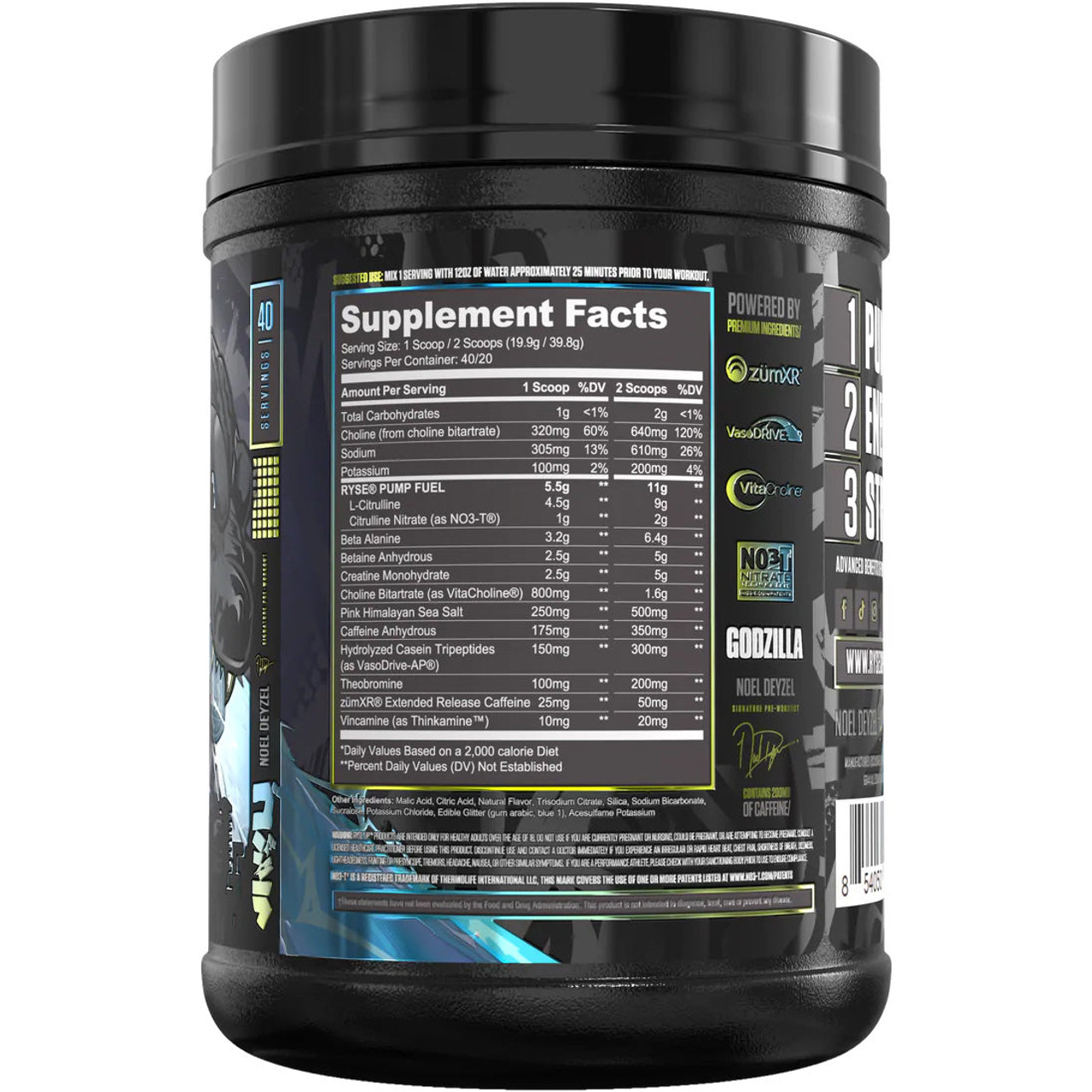 Ryse Godzilla Pre-Workout 40 Servings Ryse Godzilla Pre-Workout 40 Servings