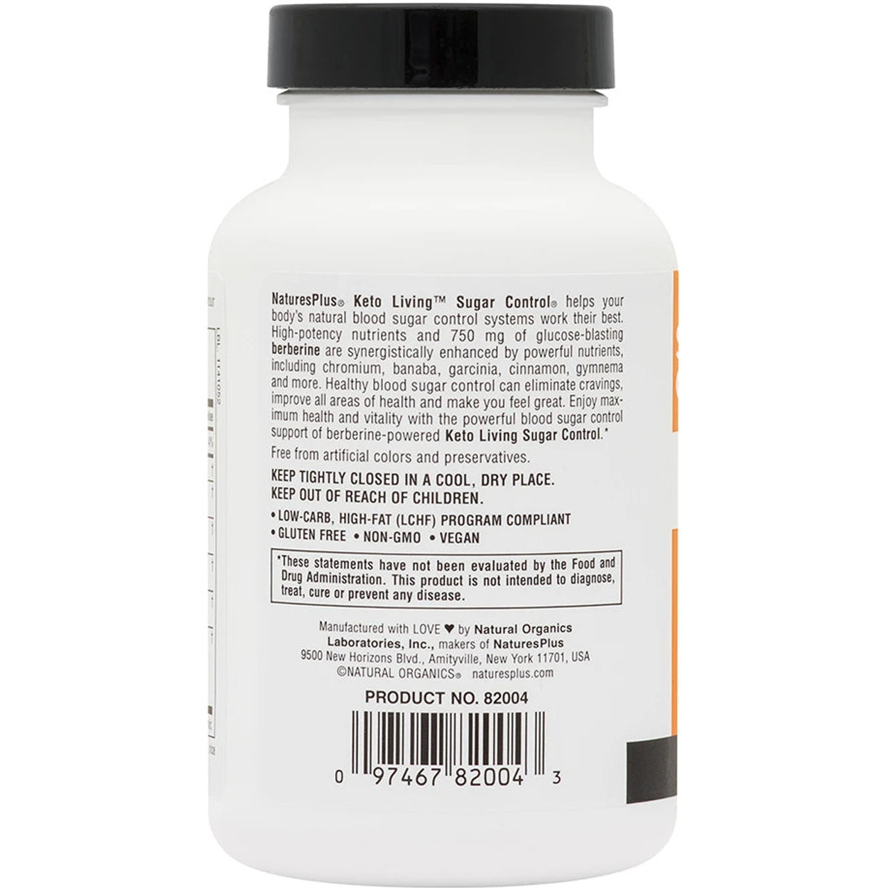 NaturesPlus KetoLiving Sugar Control 90 Capsules