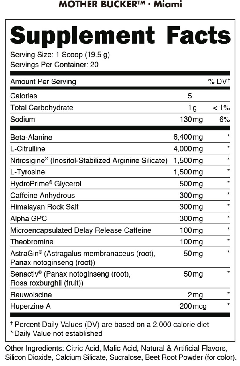 Bucked Up Mother Bucker 20 Servings Bucked Up Mother Bucker 20 Servings