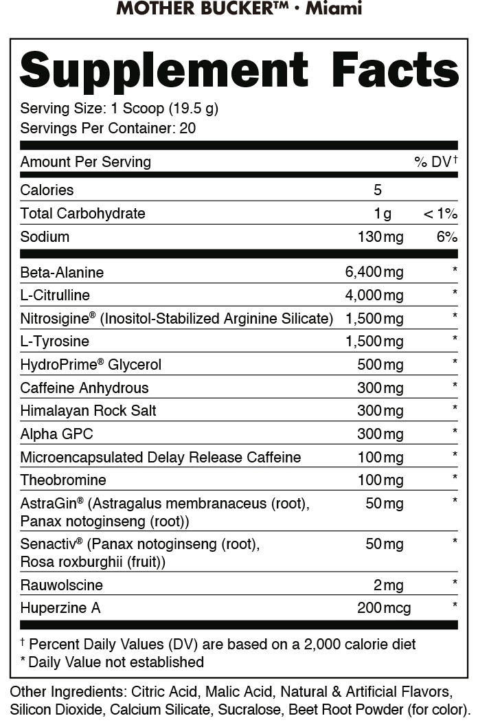 Bucked Up Mother Bucker 20 Servings