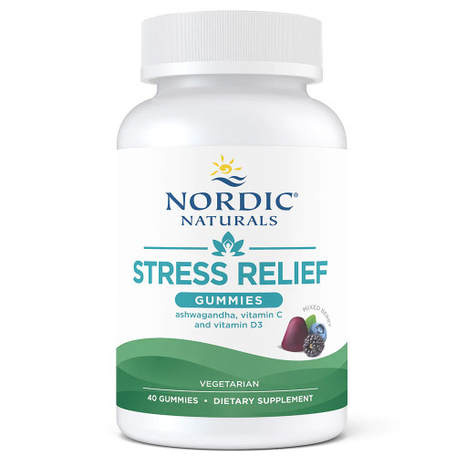 Nordic Naturals Stress Relief Gummies 40 Gummies - Mixed Berry Nordic Naturals Stress Relief Gummies 40 Gummies - Mixed Berry