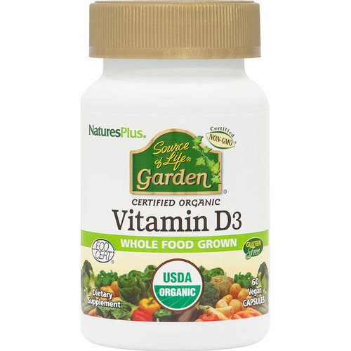 NaturesPlus Source of Life Garden Vitamin D3 60 Capsules