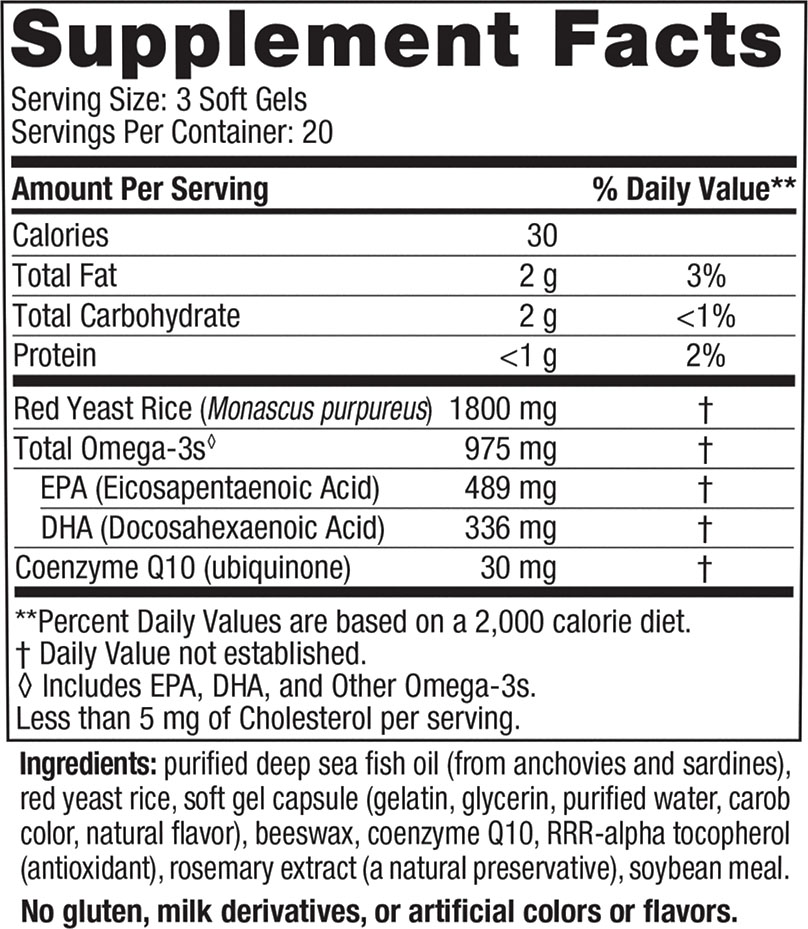 Nordic Naturals Cholesterol Support Supplement Facts