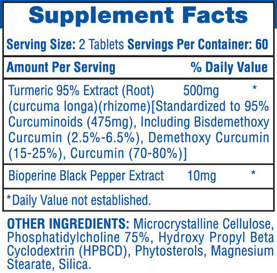 Turmeric 95 Supplement Facts