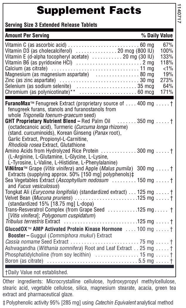 NaturesPlus Ultra GHT Male Supplement Facts