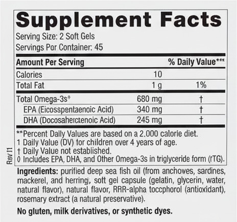 Ultimate Omega Junior Supplement Facts Ultimate Omega Junior Supplement Facts