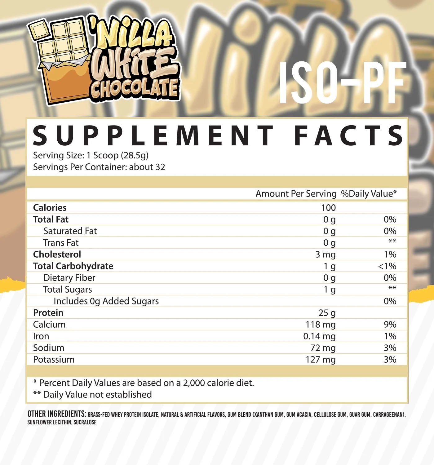 ISO-PF Whey Isolate Supplement Facts