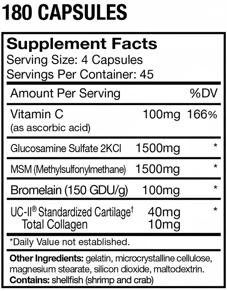 Myogenix Joint Repair Supplement Facts Myogenix Joint Repair Supplement Facts