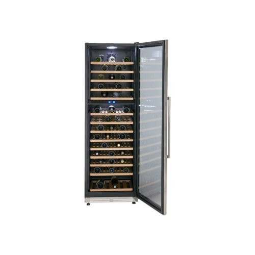 Avanti - Designer Series 154-Bottle Dual Zone Wine Cooler - Stainless steel