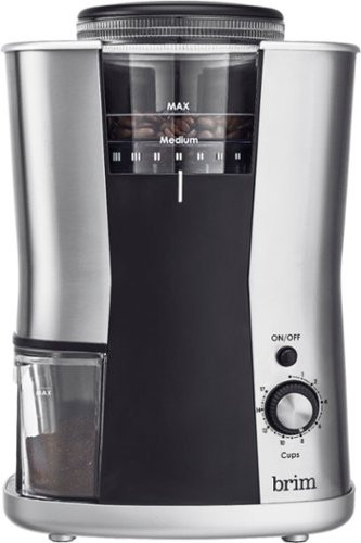 Brim - 6.4-Oz. Conical Burr Coffee Grinder - Stainless Steel