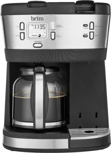 Brim - Triple Brew 12-Cup Coffee Maker - Stainless Steel/Black