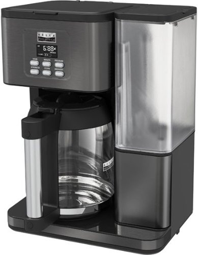 Bella Pro Series - 18-Cup Programmable Coffee Maker - Black Stainless Steel