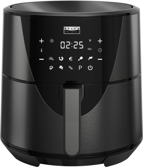 Bella Pro Series - 8-qt. Digital Air Fryer - Black Stainless Steel