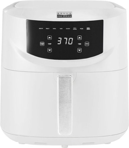 Bella Pro Series - 8-qt. Digital Air Fryer with Divided Basket - White
