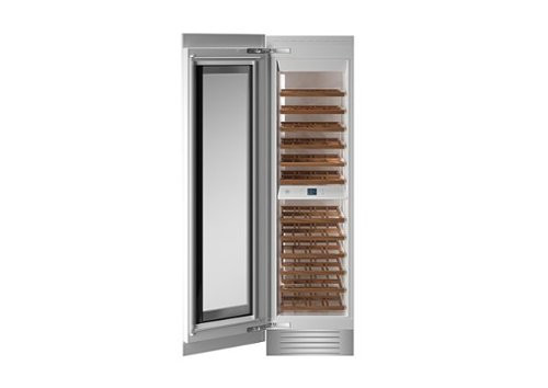 Bertazzoni - 80-Wine Bottle Wine Cellar Column with Two Temperature Zones - Custom Panel Ready