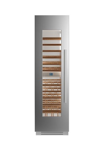 Bertazzoni - 80-Wine Bottle Wine Cellar Column with Two Temperature Zones - Stainless steel