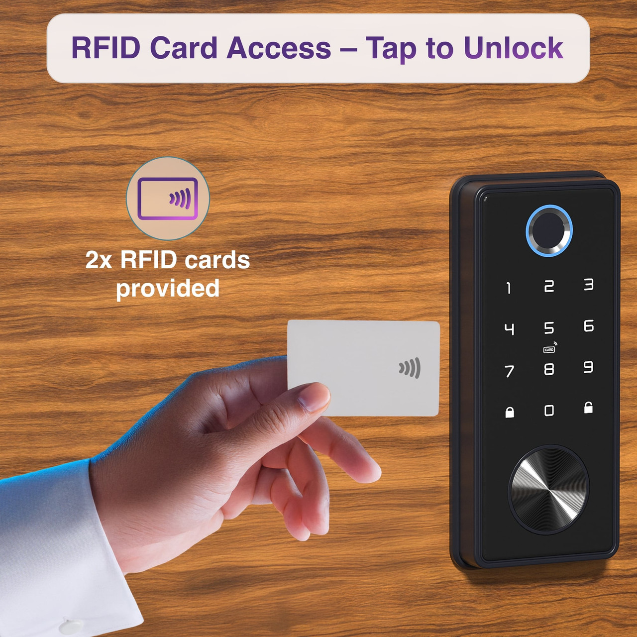 Liliwise Wifi Door Lock Google Home Door Handle Smart Door Locks