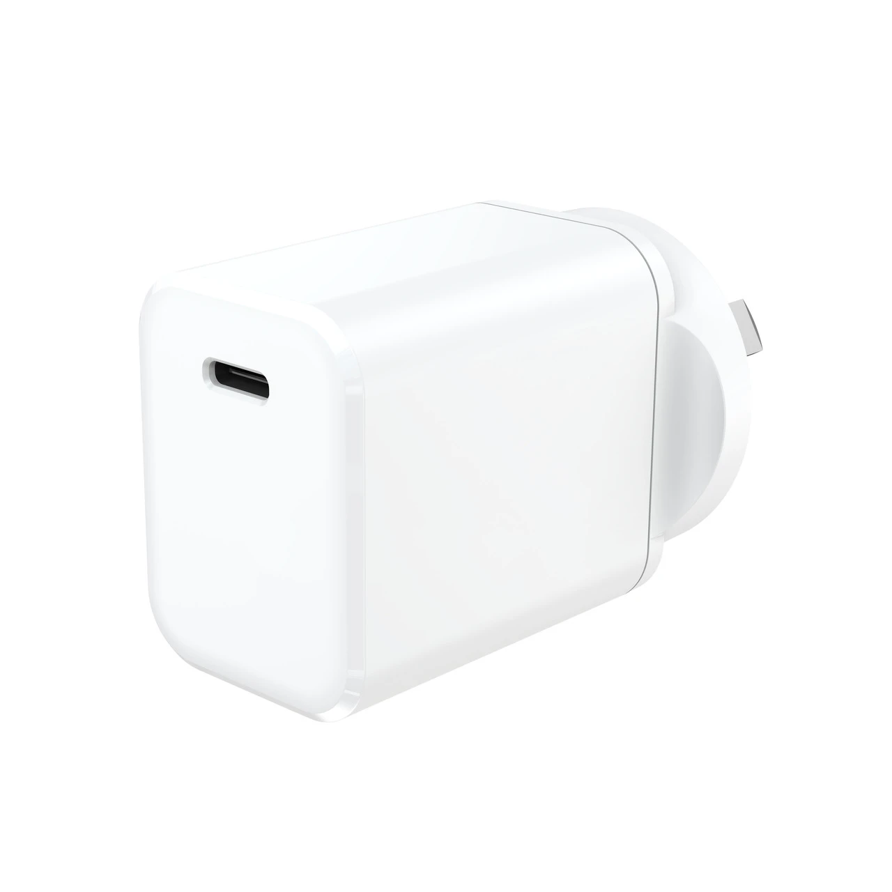 Laser ChargeCore 45W PD GaN USB-C wall charger angled product view
