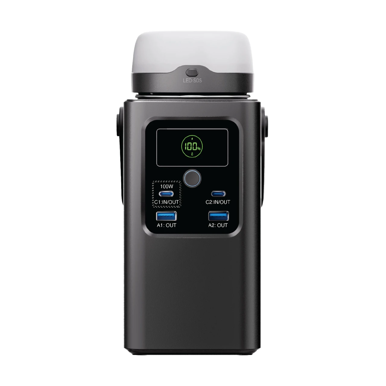 Laser 62000mAh LiFePO4 powerbank with detachable magnetic lantern and LCD display