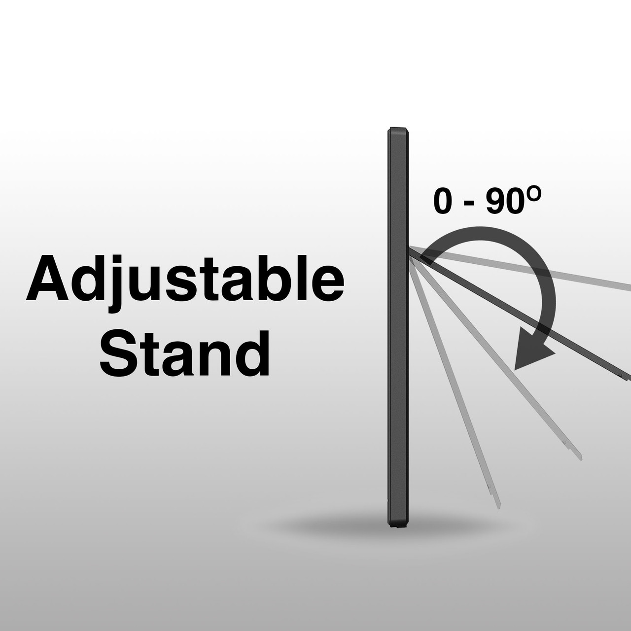 laser portable monitor adjustable stand 0 to 90 degrees