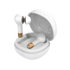Laser TWS Earbuds in white with charging case