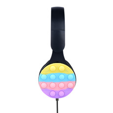Laser Kids Bubble Pop Wired Headphones Black