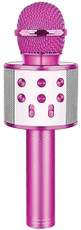 Laser Portable Karaoke Microphone with Wireless Speaker Purple - Front View