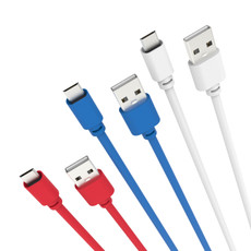 LASER Multicolor Micro USB to USB Cable 3 Pack 2M