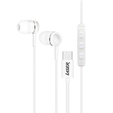 Laser USB-C Earphones with Microphone White
