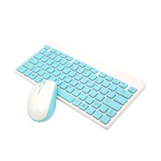 Laser Wireless Keyboard and Mouse Set - Blue Keyboard and Mouse